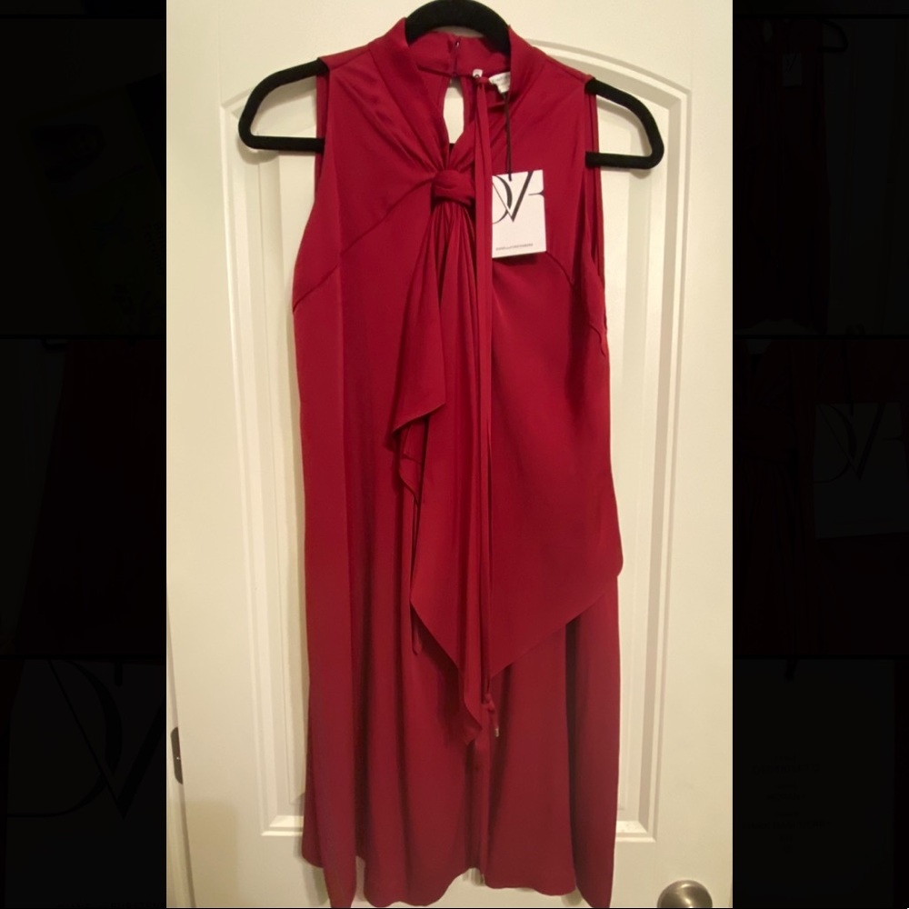 NWT. Diane von Furstenberg Dark Raspberry Dress